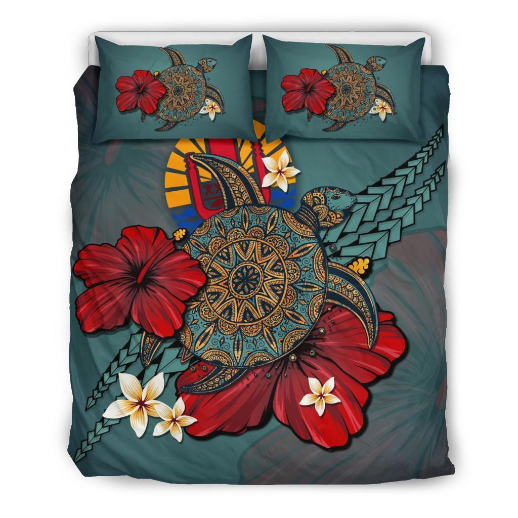 Tahiti Bedding Set - Blue Turtle Tribal - Vibe Hoodie Shop