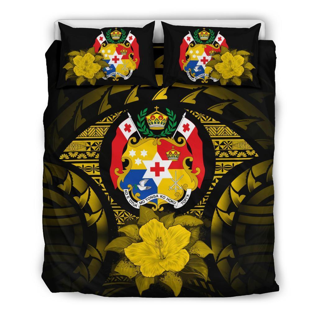 Tonga Yellow Hibiscus Bedding Set - Vibe Hoodie Shop