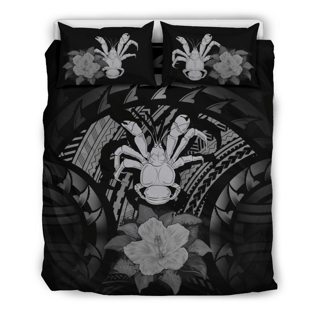 Niue Gray Hibiscus Bedding Set - Vibe Hoodie Shop