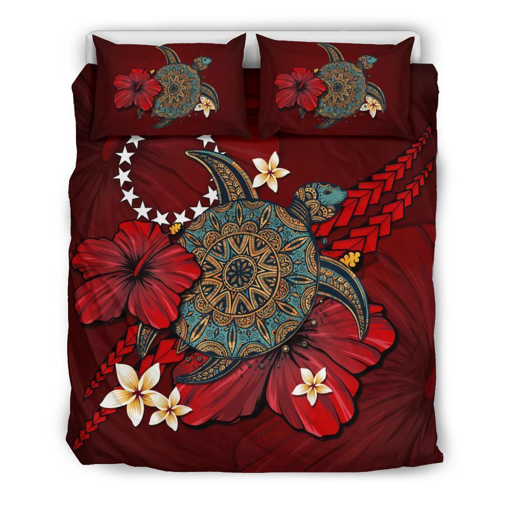 Cook Islands Bedding Set - Red Turtle Tribal - Vibe Hoodie Shop