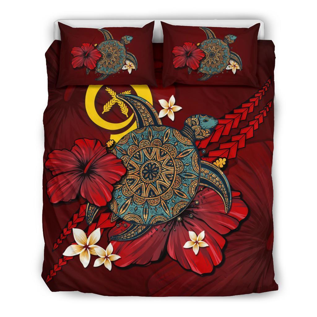 Vanuatu Bedding Set - Red Turtle Tribal - Vibe Hoodie Shop