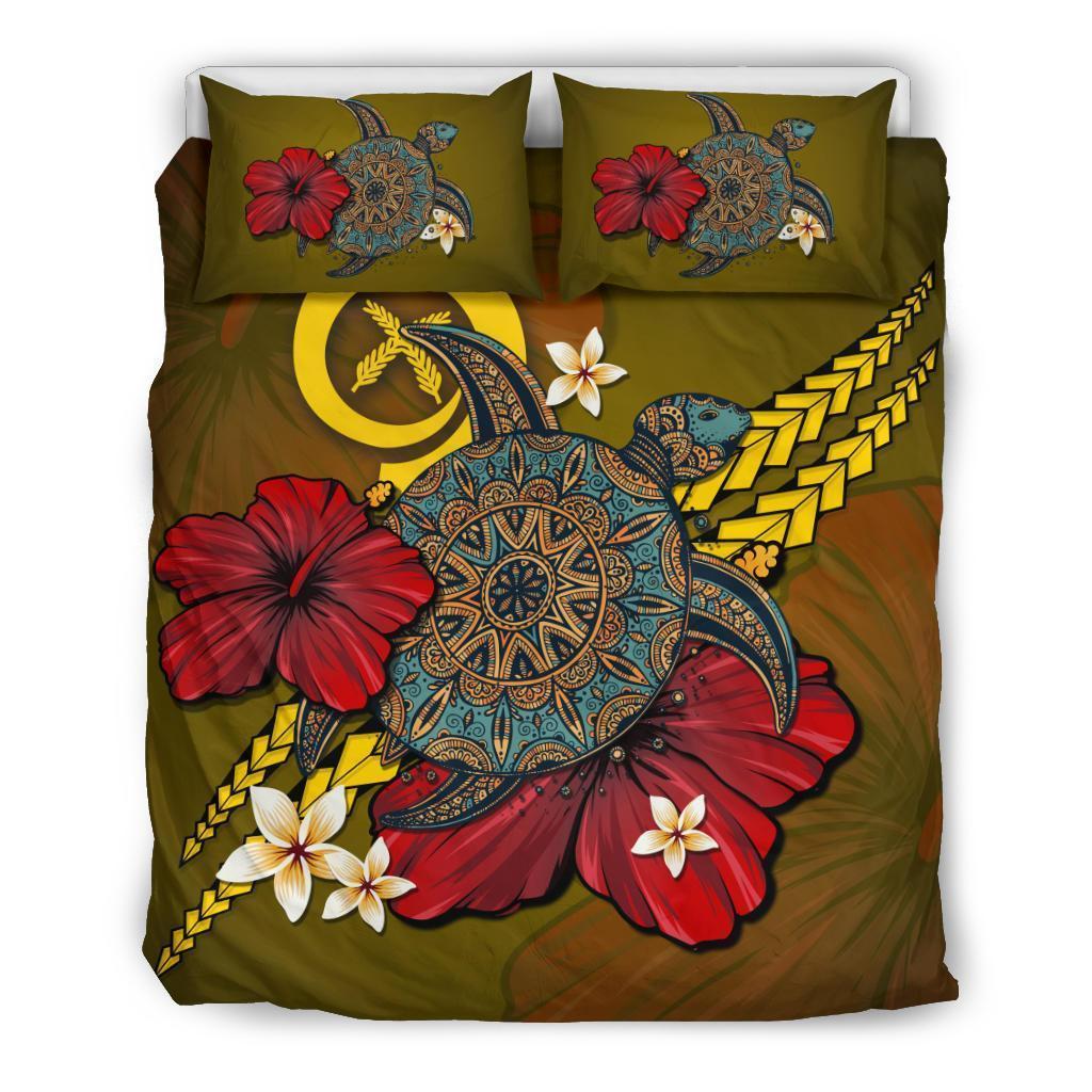 Vanuatu Bedding Set - Yellow Turtle Tribal - Vibe Hoodie Shop