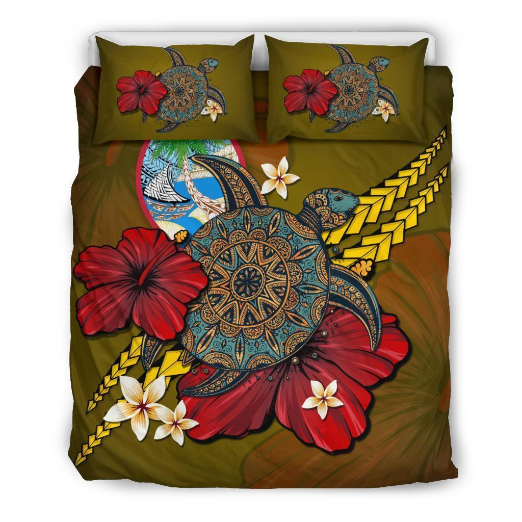 Guam Bedding Set - Yellow Turtle Tribal - Vibe Hoodie Shop