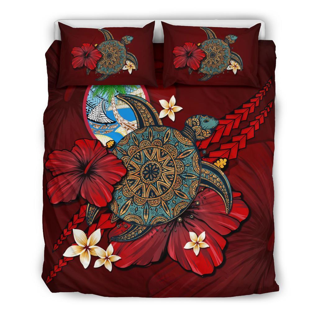 Guam Bedding Set - Red Turtle Tribal - Vibe Hoodie Shop