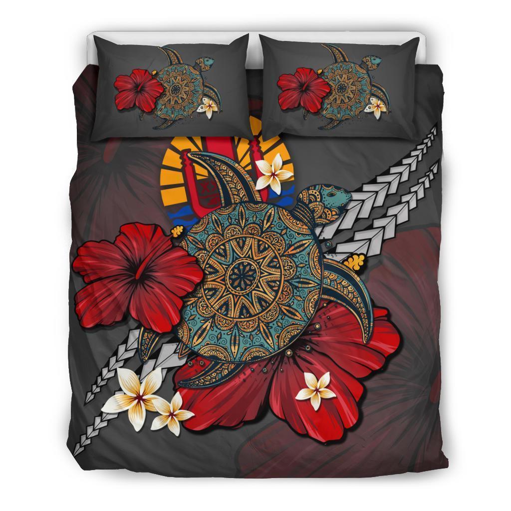 Tahiti Bedding Set - Gray Turtle Tribal - Vibe Hoodie Shop