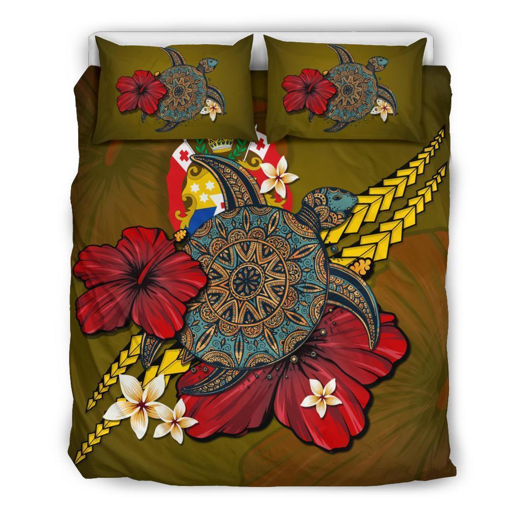 Tonga Bedding Set - Yellow Turtle Tribal - Vibe Hoodie Shop