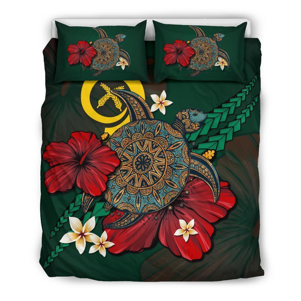 Vanuatu Bedding Set - Green Turtle Tribal - Vibe Hoodie Shop