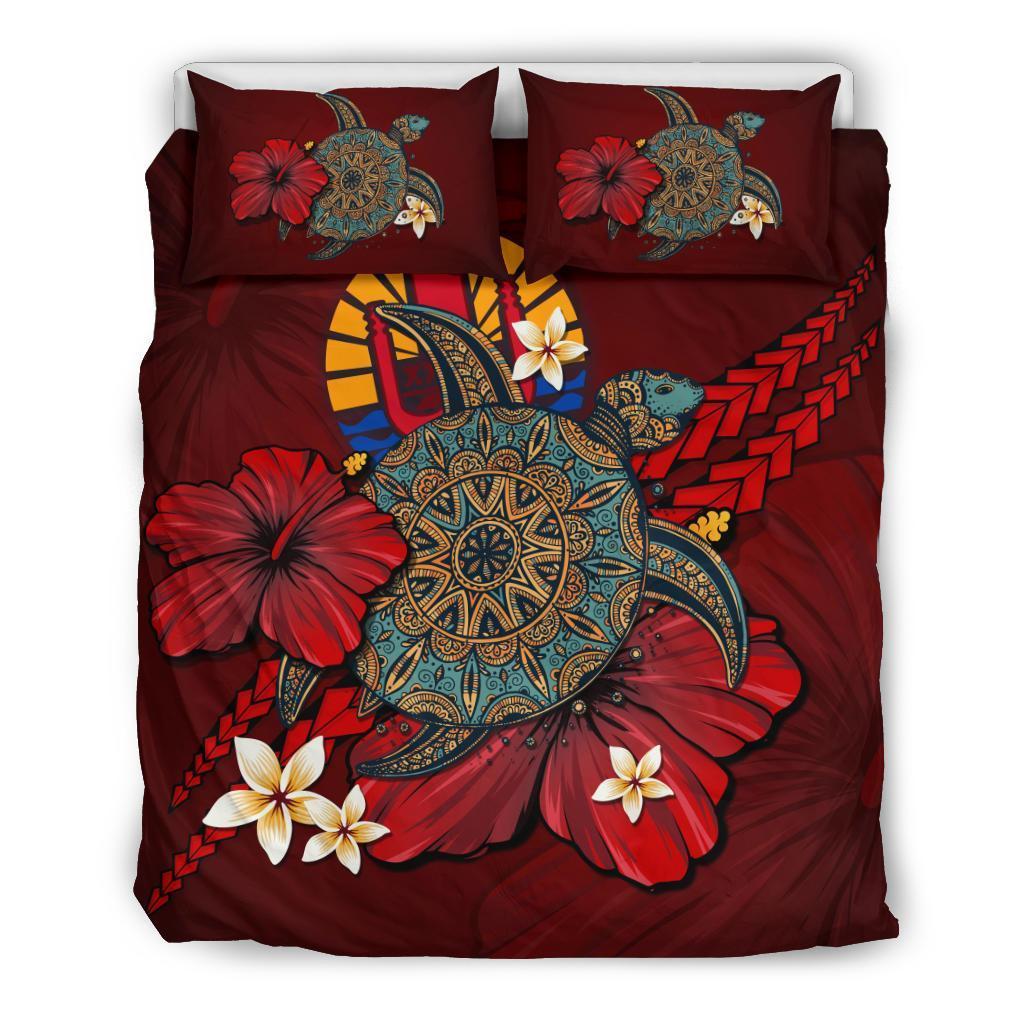 Tahiti Bedding Set - Red Turtle Tribal - Vibe Hoodie Shop