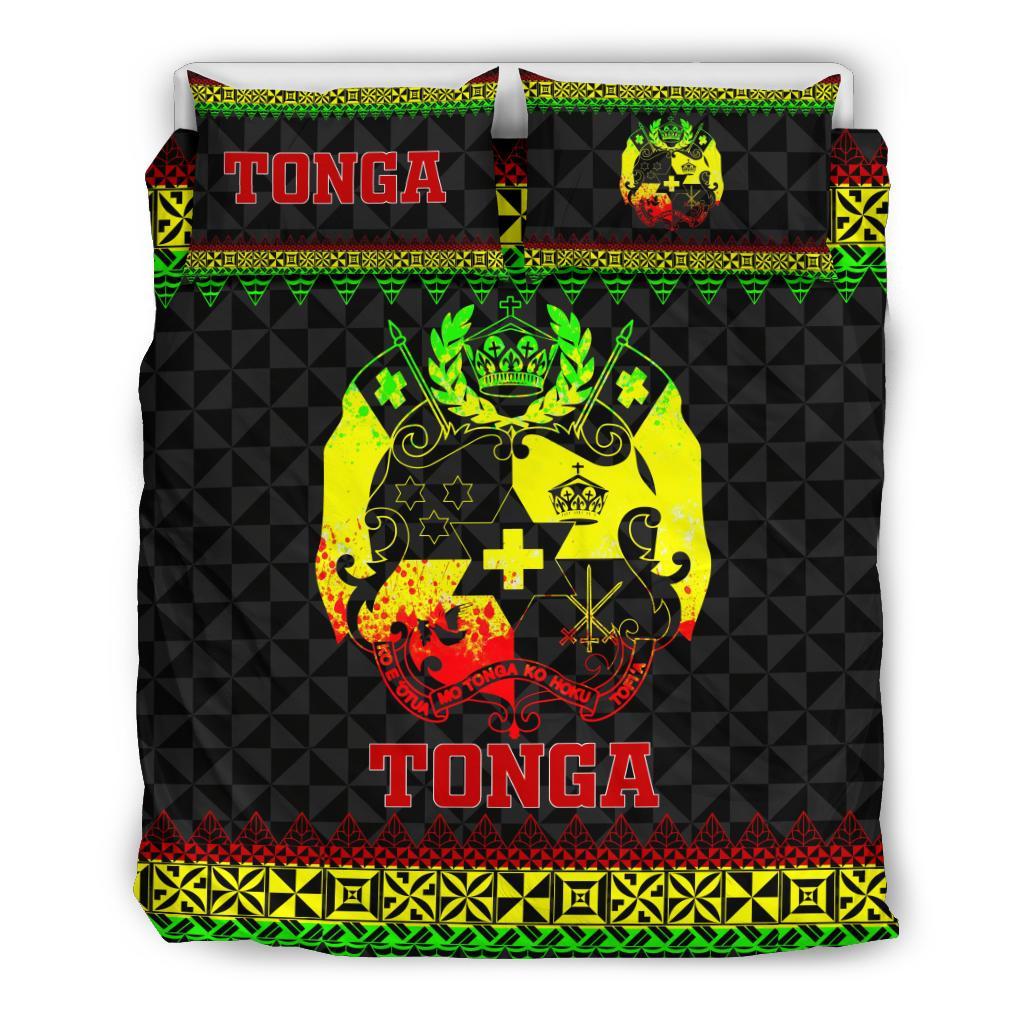 Tonga Coat Of Arms Bedding Set - Reggae Version - Vibe Hoodie Shop