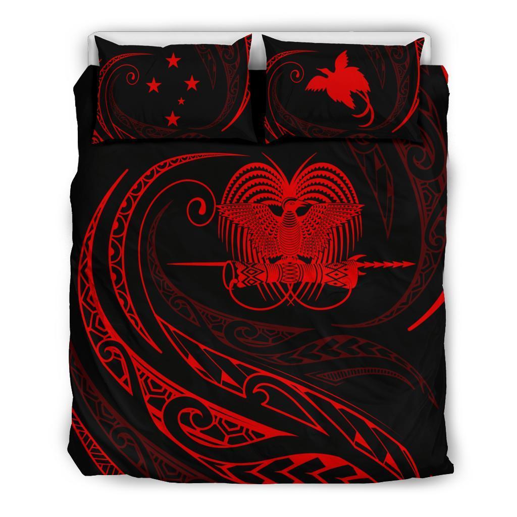 Papua New Guinea Bedding Set - Red - Frida Style - Vibe Hoodie Shop