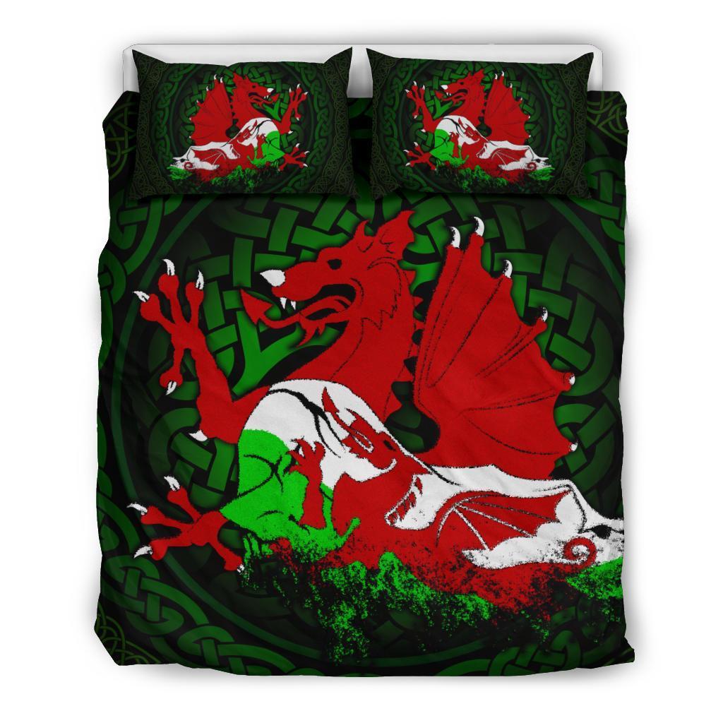 Wales Bedding Set - Cymru Dragon - Vibe Hoodie Shop