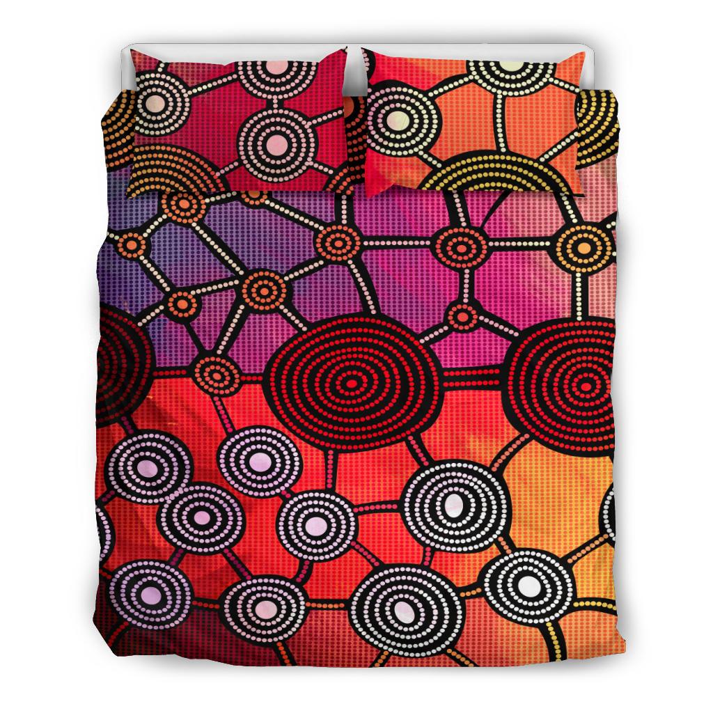 Aboriginal Bedding Sets, Circle Dot Painting - Vibe Hoodie Shop