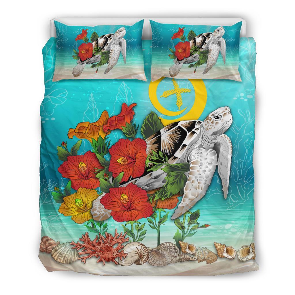 Vanuatu Bedding Set - Ocean Turtle Hibiscus - Vibe Hoodie Shop