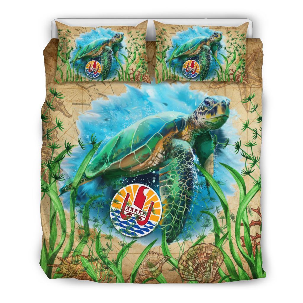 Tahiti Bedding Set Sea Turtle Vintage - Vibe Hoodie Shop