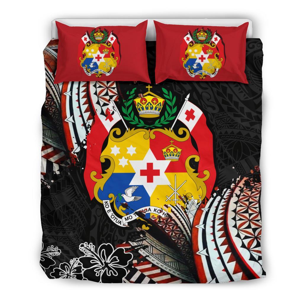 Tonga Coat Of Arms Ngatu Bedding Set - Vibe Hoodie Shop