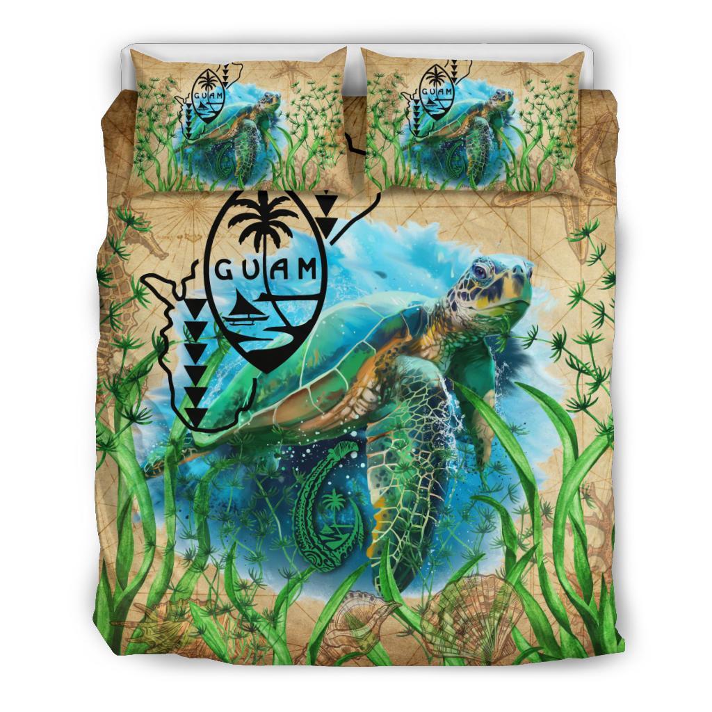 Guam Bedding Set Sea Turtle Vintage - Vibe Hoodie Shop