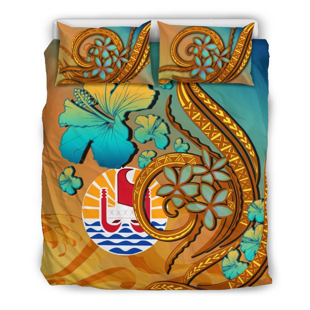 Tahiti Polynesian Bedding Set Sunset Glow - Vibe Hoodie Shop