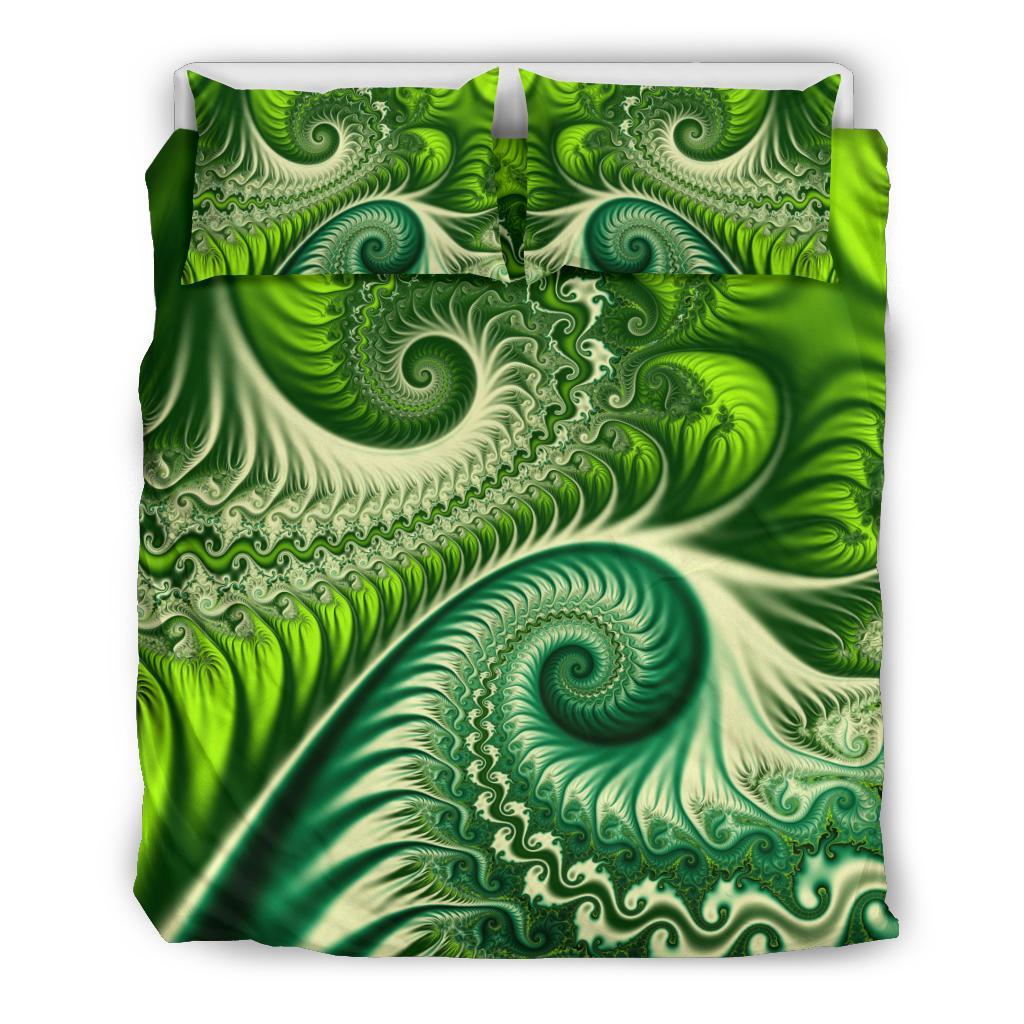 New Zealand Bedding Set, Koru Fern Duvet Cover And Pillow Case - Abstract Style - Vibe Hoodie Shop