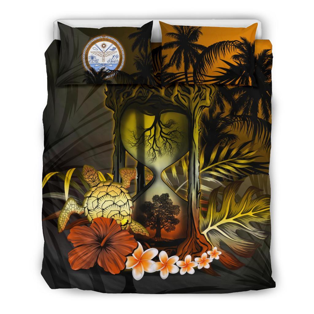 Marshall Islands Bedding Set - Tree Of Life Hourglass - Vibe Hoodie Shop