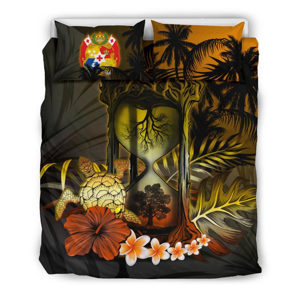 Tonga Bedding Set - Tongan Tree Of Life Hourglass - Vibe Hoodie Shop