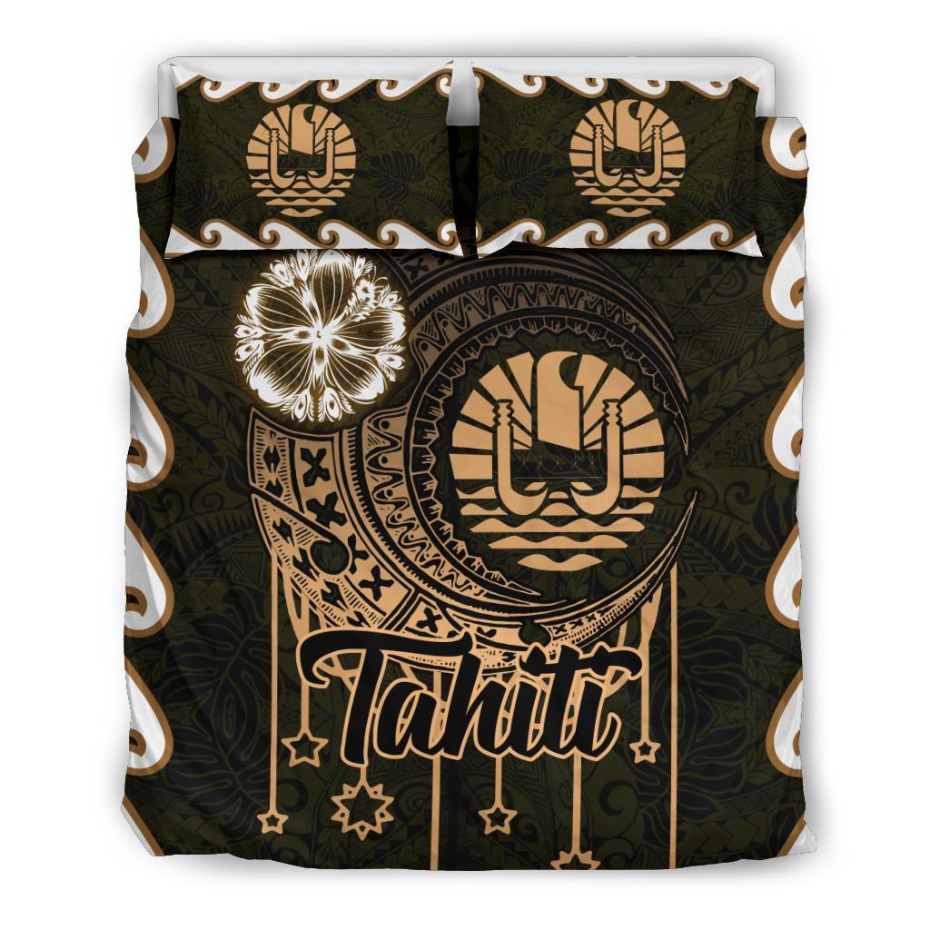 Tahiti Bedding Set, Polynesian Duvet Cover and Two Pillow Cases - Vibe Hoodie Shop