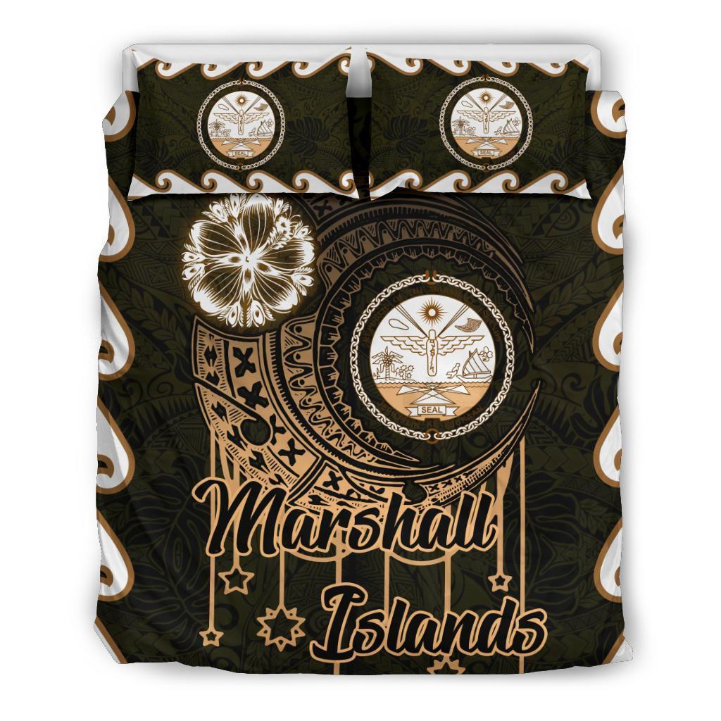 Marshall Islands Bedding Set, Polynesian Duvet Cover and Two Pillow Cases - Vibe Hoodie Shop