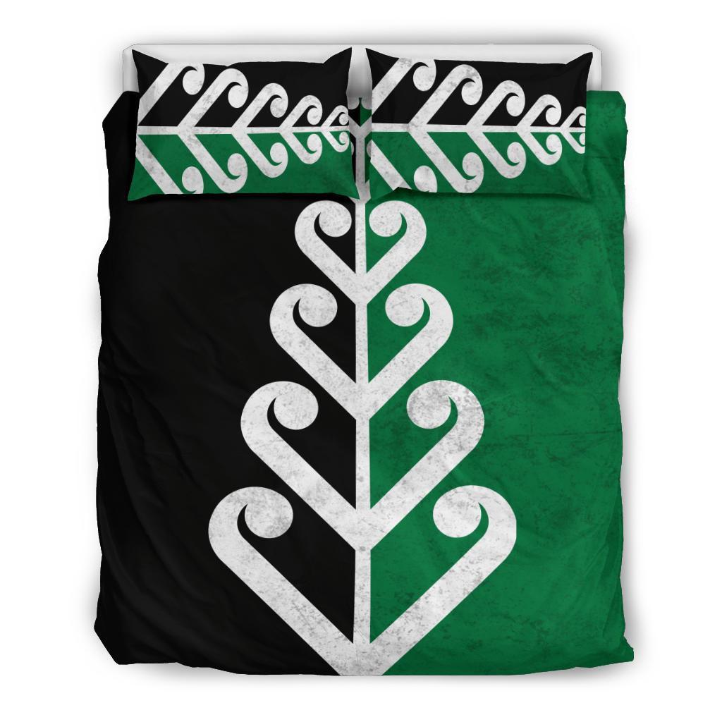 New Zealand Koru Fern Flag Bedding Set - Vibe Hoodie Shop