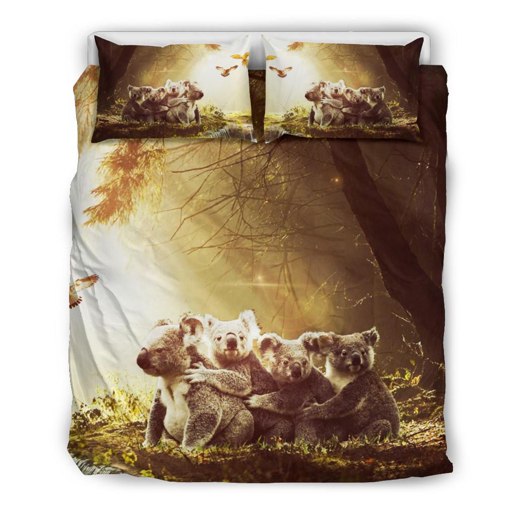 Bedding Set - Koala Family Landscape Art - Vibe Hoodie Shop