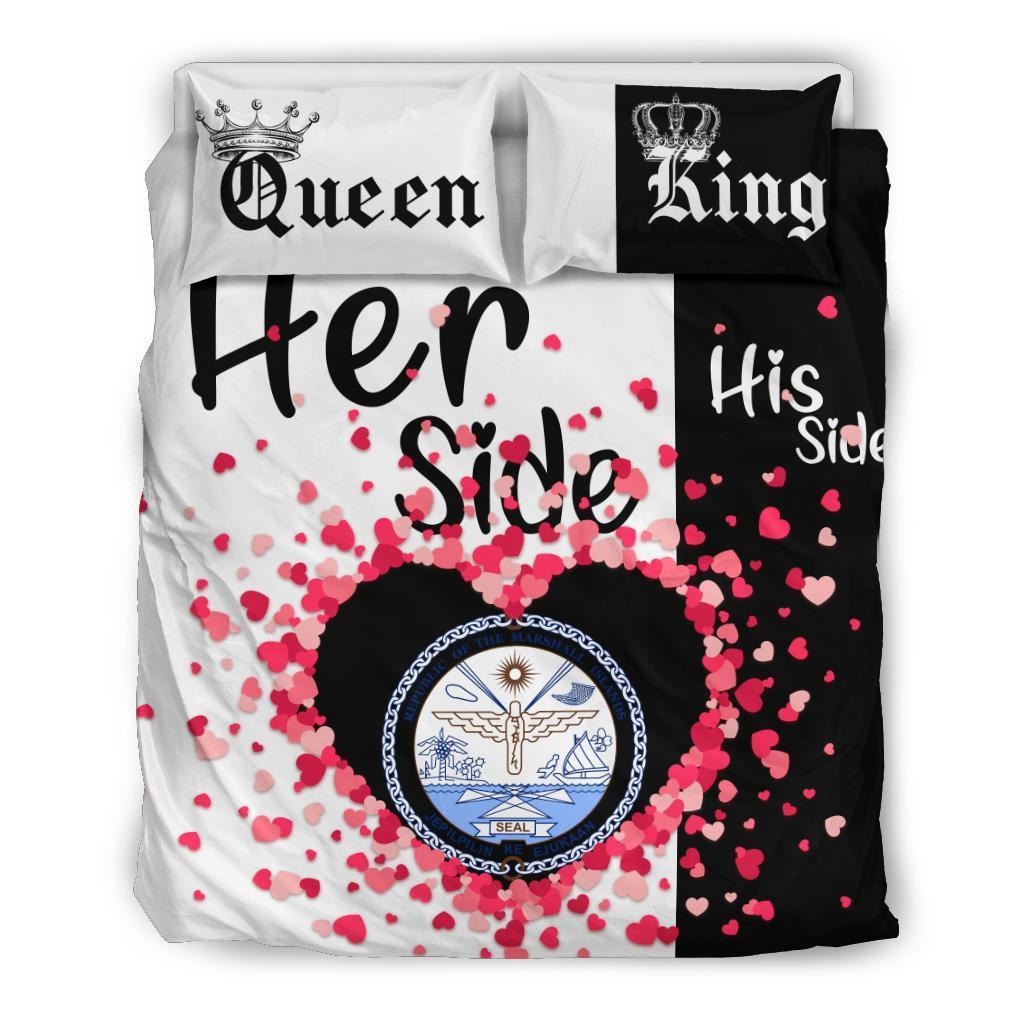 Marshall Islands Bedding Set Couple King/Queen Her Side/His Side - Vibe Hoodie Shop