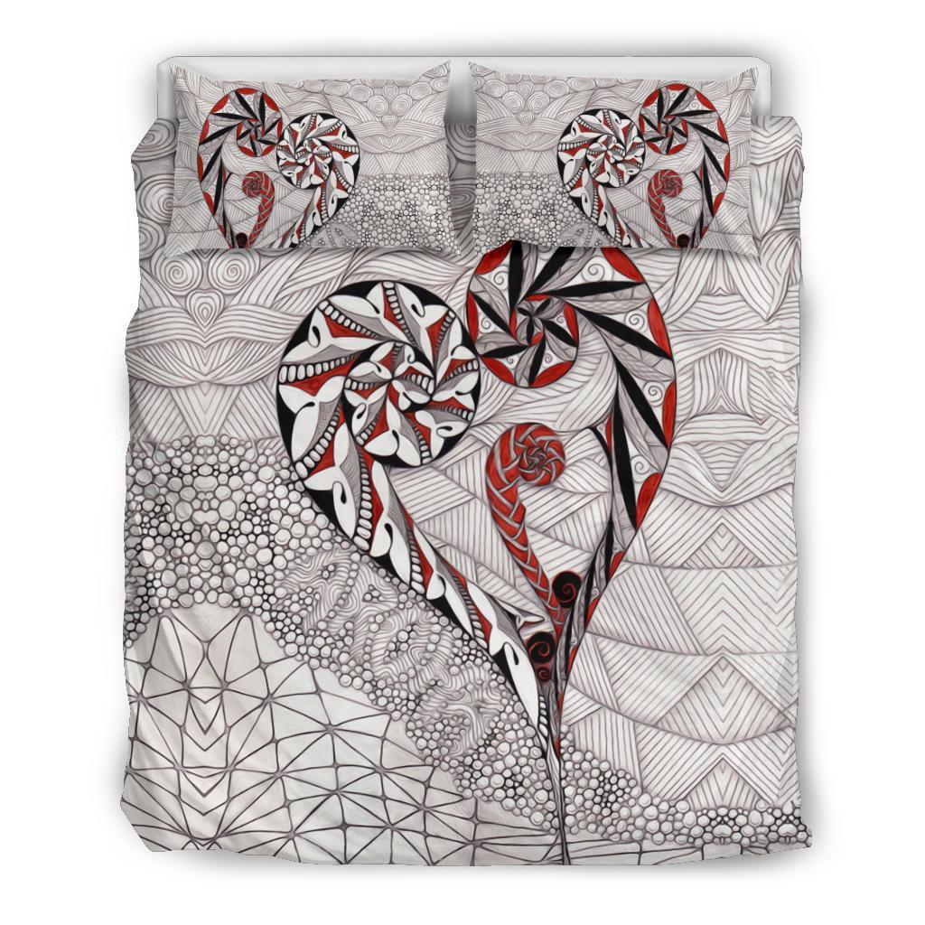 New Zealand Bedding Set, Koru Aroha Maori Duvet Cover And Pillow Case - Vibe Hoodie Shop