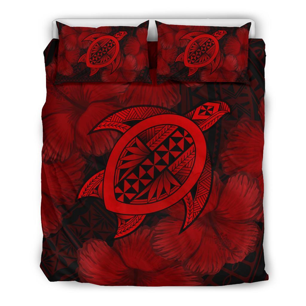 Tonga Turtle Hibiscus Bedding Set - Ah - Vibe Hoodie Shop