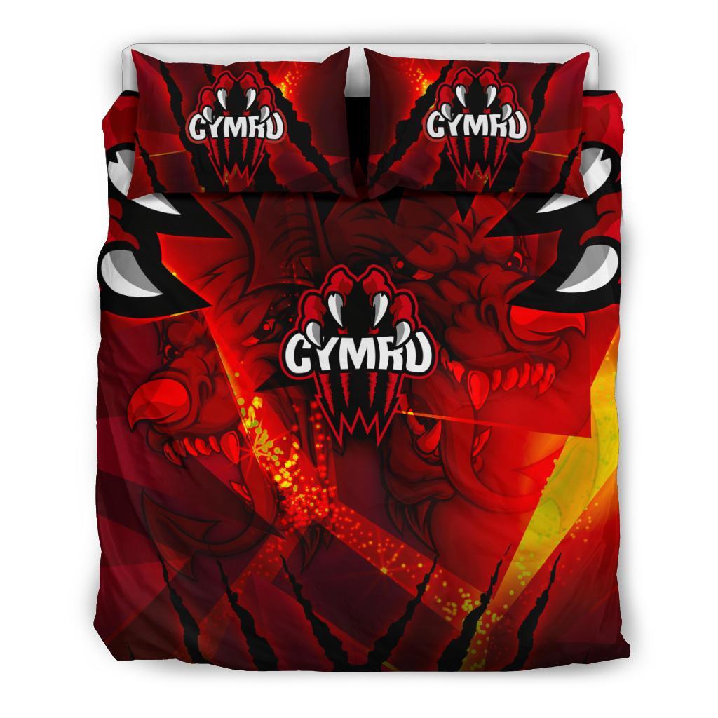 Wales Bedding Set - Welsh Dragon - Vibe Hoodie Shop