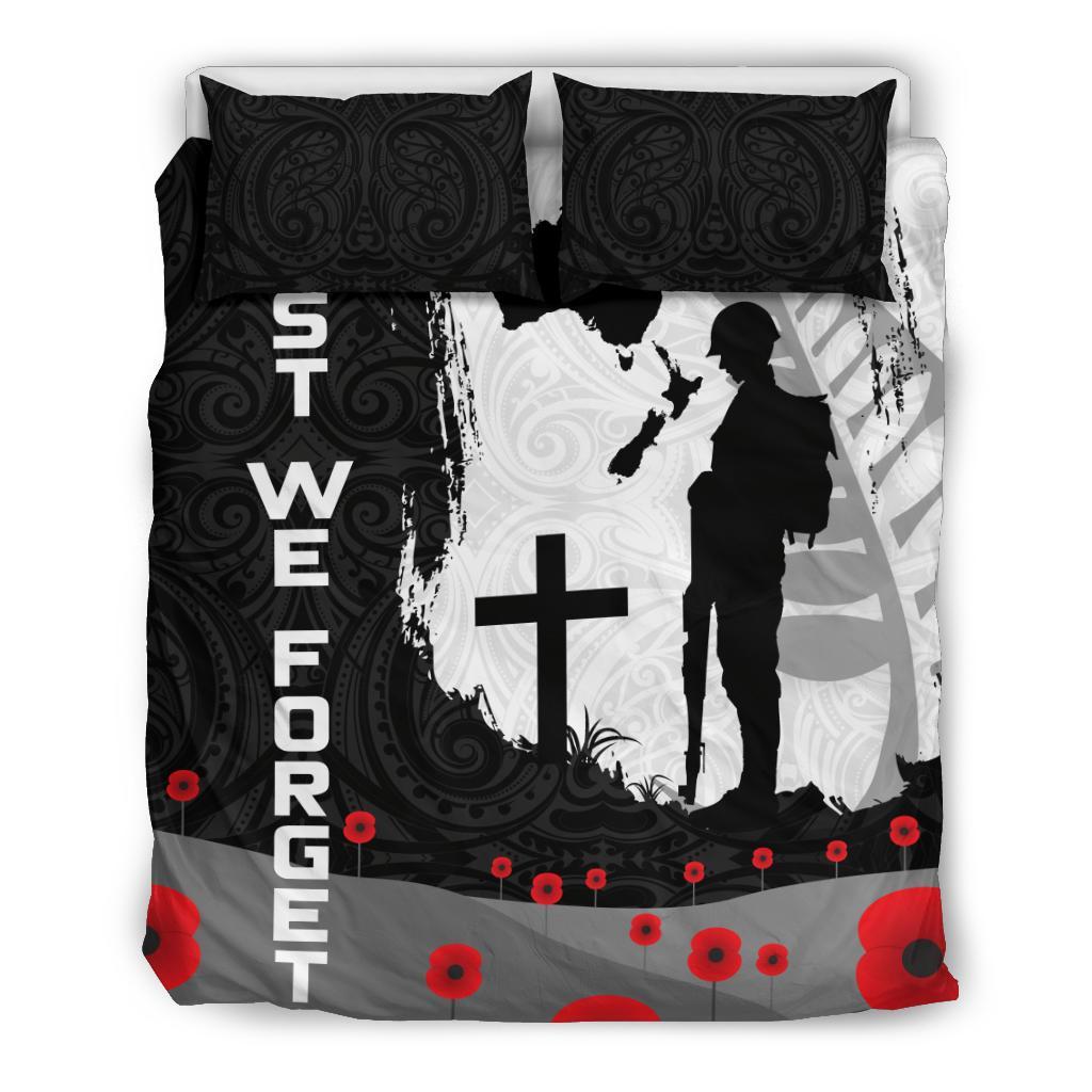 ANZAC Day Bedding Set, New Zealand Australia Lest We Forget - Vibe Hoodie Shop