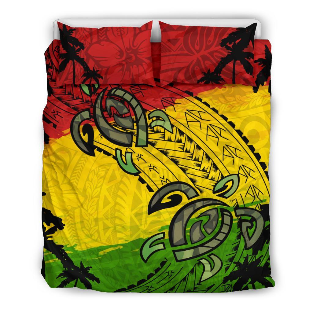 Polynesian Turtle Reggae Bedding Set - Vibe Hoodie Shop