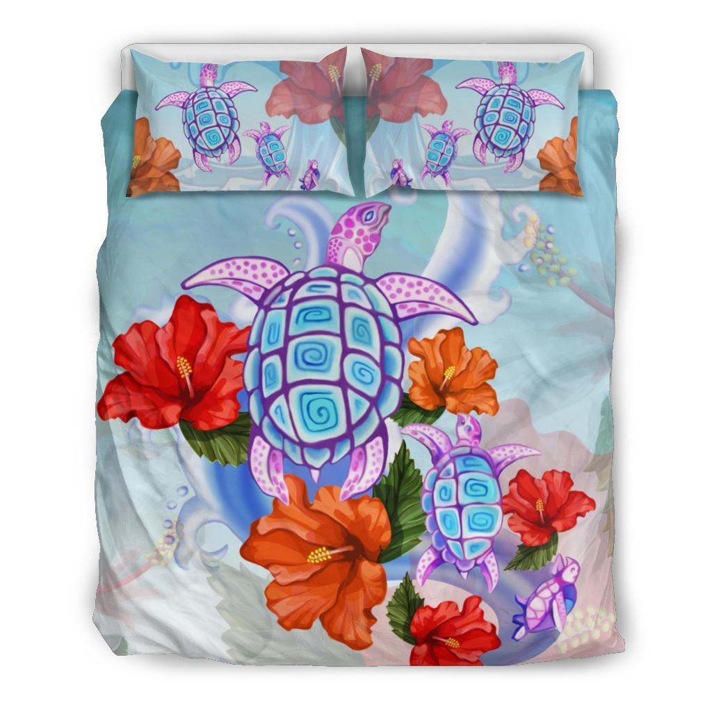 Turtle Hibiscus Bedding Set - Vibe Hoodie Shop