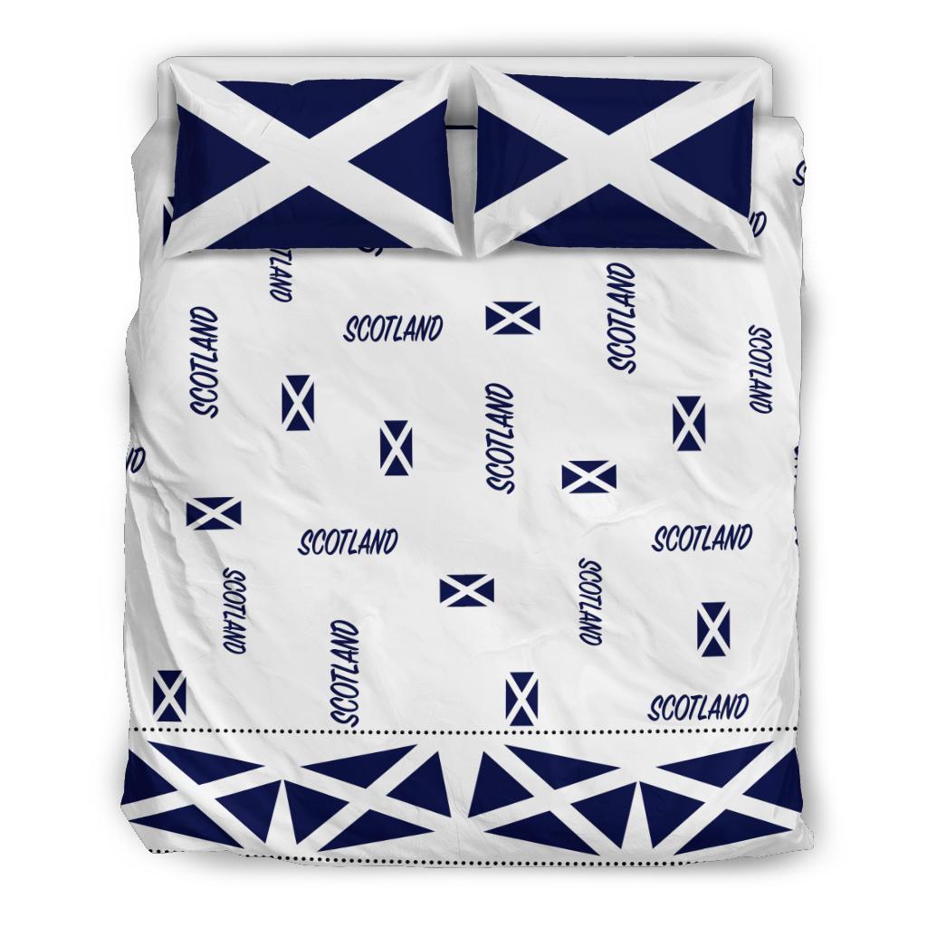 Scotland Bedding Set Flag And Text SC - Vibe Hoodie Shop