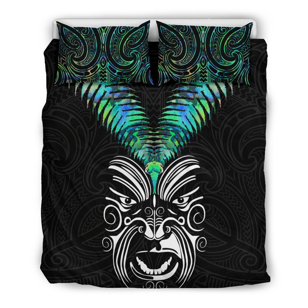 New Zealand Maori Moko Bedding Set Paua Shell - Vibe Hoodie Shop