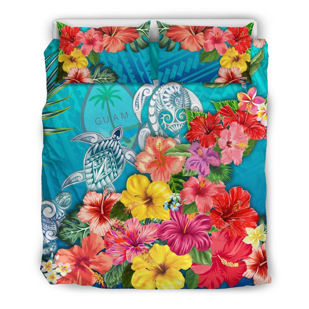 Guam Bedding Set Turtle - Hibiscus - Vibe Hoodie Shop