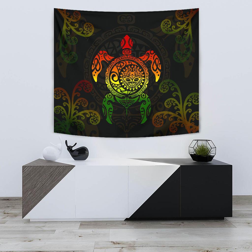 Maori Turtle Tapestry Rasta - Vibe Hoodie Shop