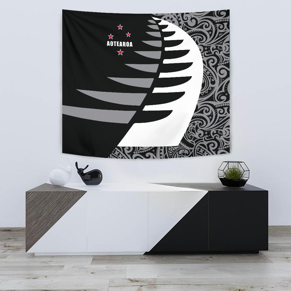 Aotearoa Silver Fern Tapestry Sailing Style - Vibe Hoodie Shop