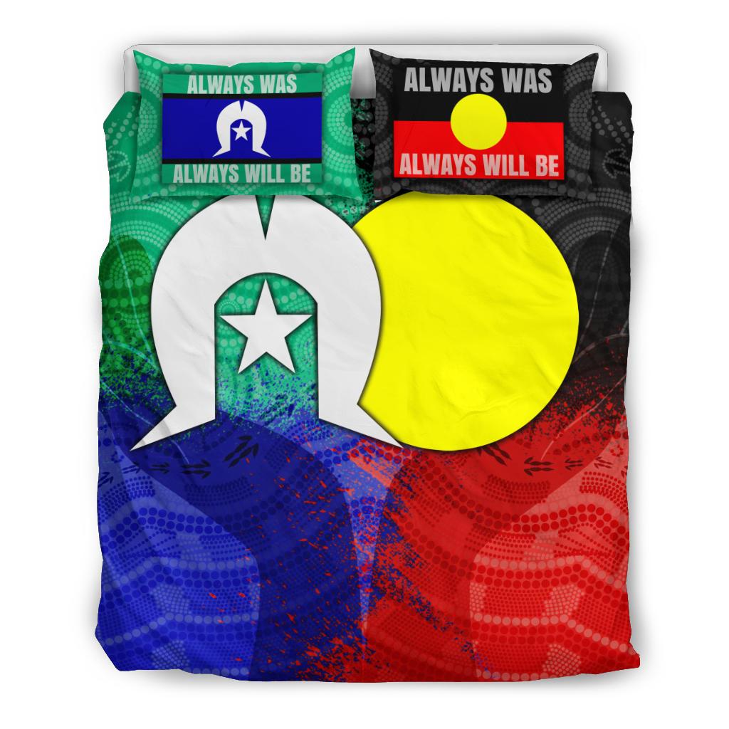 Aboriginal Bedding Set, Australia NAIDOC Week Indigenous Flag Style - Vibe Hoodie Shop