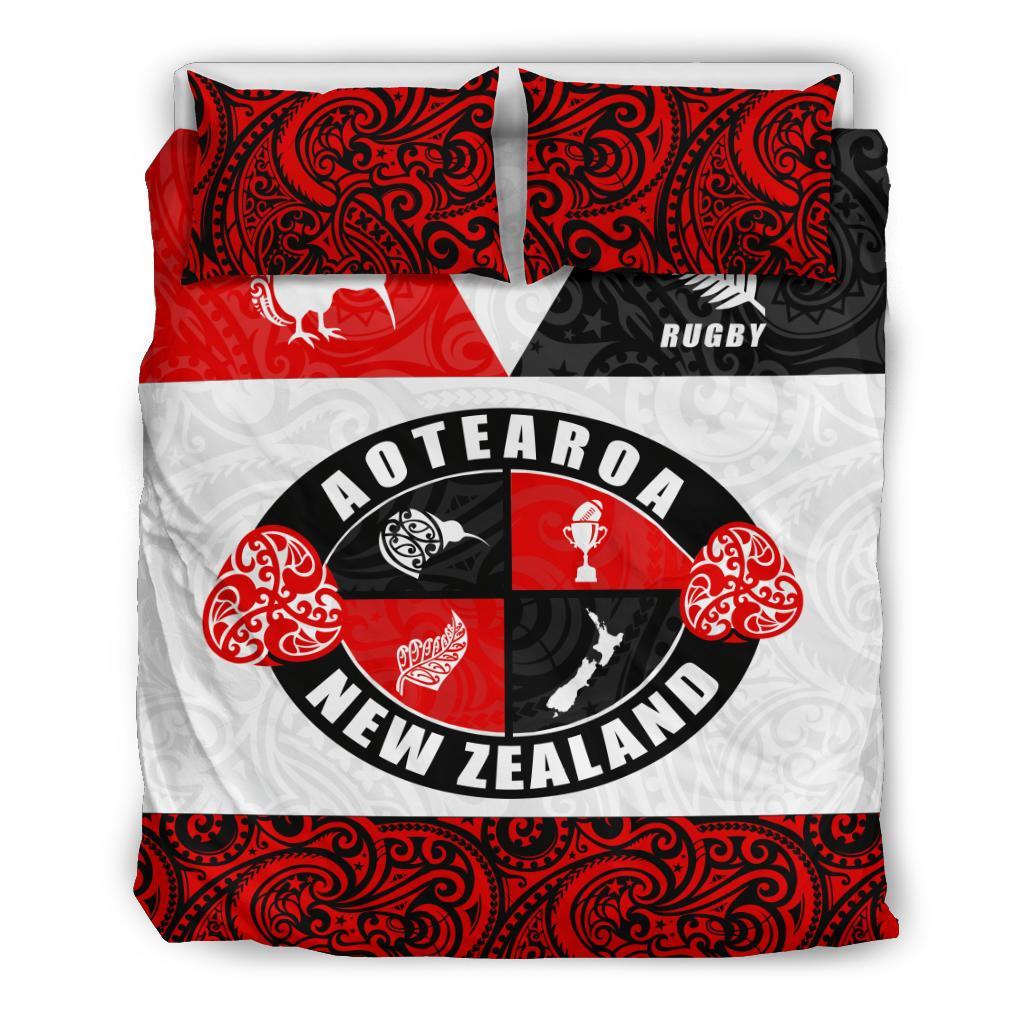 New Zealand Aotearoa Rugby Champion Bedding Set - Vibe Hoodie Shop