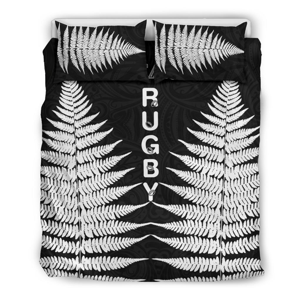 Aotearoa Rugby Silver Fern Bedding Set Classic Style - Vibe Hoodie Shop