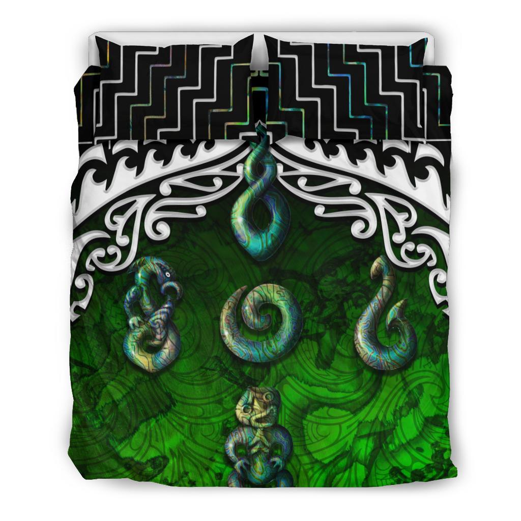 New Zealand Maori Symbols Poutama Bedding Set - Vibe Hoodie Shop