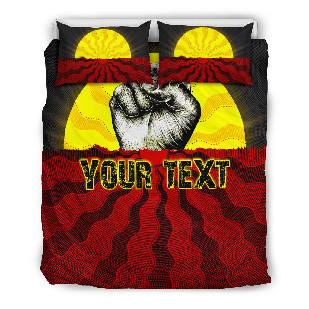 Custom Aboriginal Bedding Set, Black Lives Matter Sun Dot Painting - Vibe Hoodie Shop