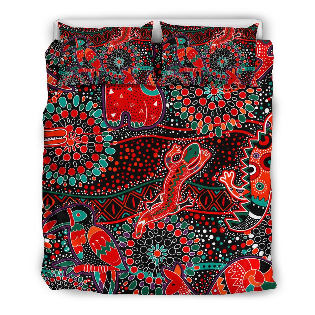 Bedding Sets - Aboriginal Animal and Dot Acrylic Paint - Vibe Hoodie Shop