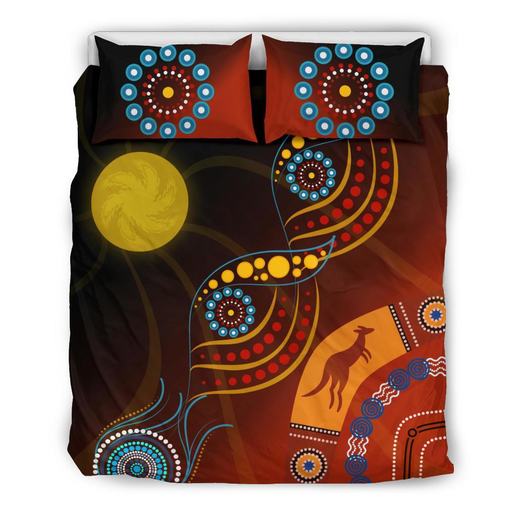 Aboriginal Bedding Set with Flowers - Vibe Hoodie Shop