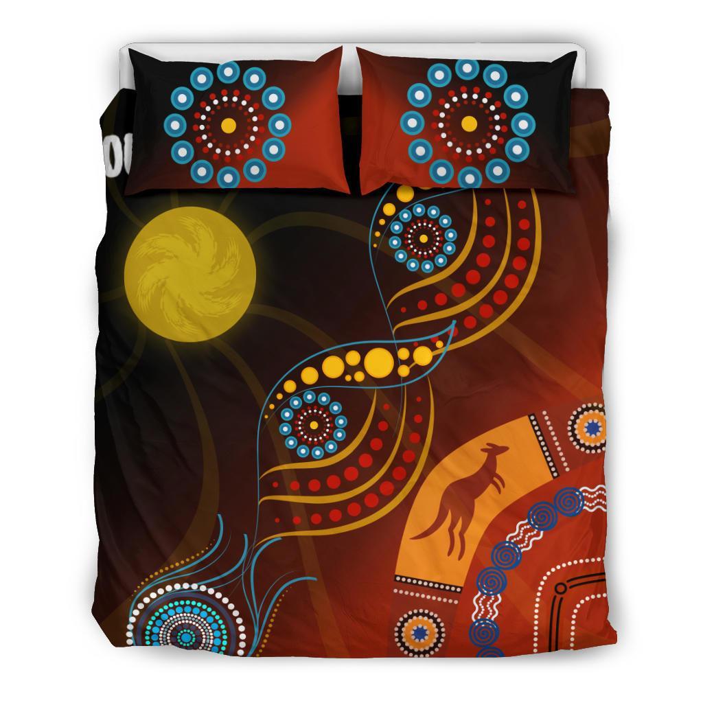 Aboriginal Personalised Customize Bedding Set with Flowers - Vibe Hoodie Shop