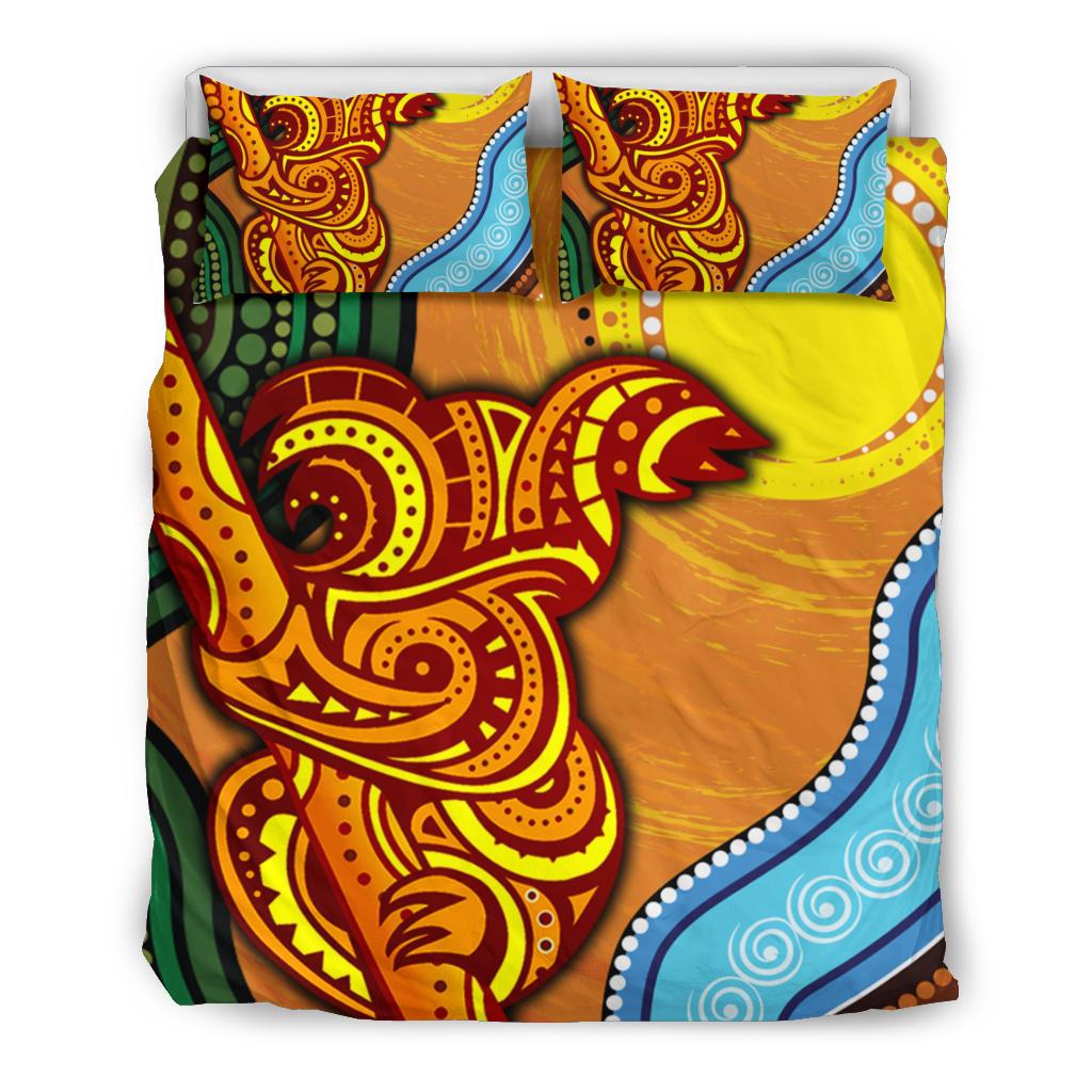 Bedding Set - Australian Aboriginal Dot Painting Koala - Vibe Hoodie Shop