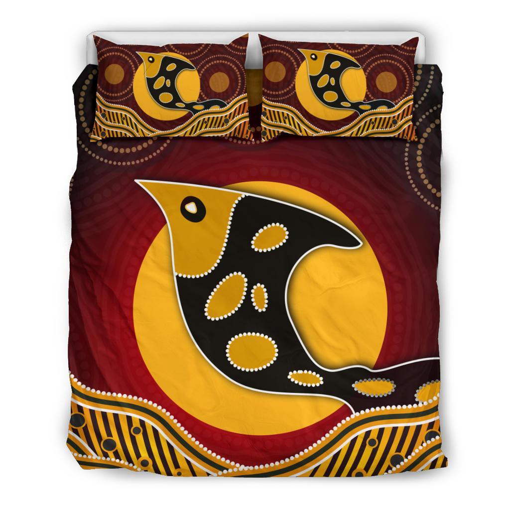 Bedding Set - Aboriginal Dot Patterns Fish - Vibe Hoodie Shop